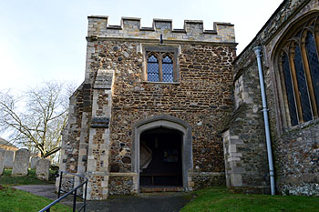 The north porch from the west February 2013